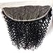 Klaiyi Hair Brazilian Curly Hair 13 X4 Ear to Ear Full Lace Frontal Closure, Unprocessed Human Virgin Hair (18, Free Part Frontal)