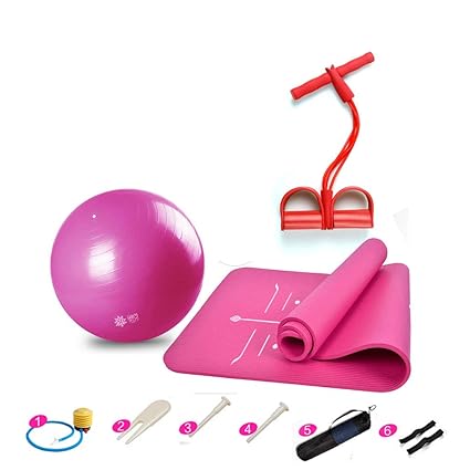 CAJOLG 15mm Esterilla Yoga Gruesa Colchoneta Gimnasia Set ...