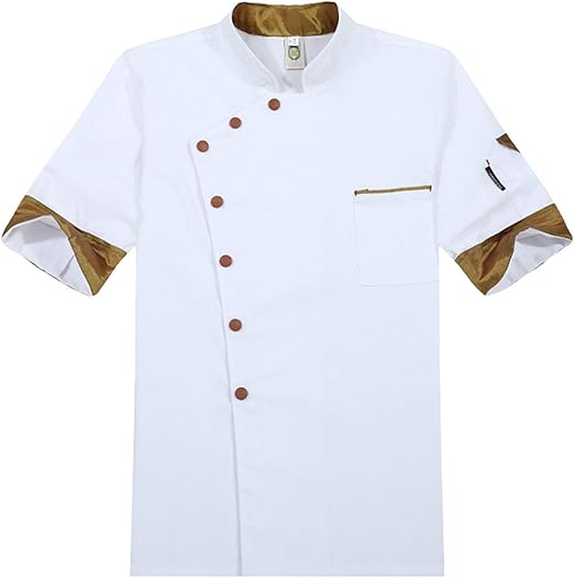 Amazon Co Jp コック服 コックコート メンズ レディース シンプル カフェ レストラン厨房 オシャレ ホワイト M 服 ファッション小物