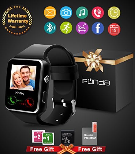 Bluetooth Smart Watch With Camera Touch Screen Smartwatch Unlocked Watch Cell Phone With Sim Card Slot Smart Wrist Watch Ped Fitness Tracker For Android Phones Samsung IOS Iphone 8 Sony Men Women Kids