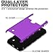 LG Stylus 2 Case,LG Stylus 2 Plus Case,LG Stylo 2 Case,LG Stylo 2 Plus Case,2in1 Hybrid Heavy Duty Case,Impact Resistant Shock-Absorption Case,Dual Layer Armor Full-Body Protective Case Purple Black