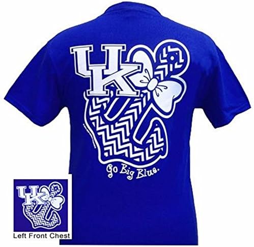 Kentucky Wildcats Chevron Bow Tie Anchor Ladies Tailgate T-Shirt (Large)