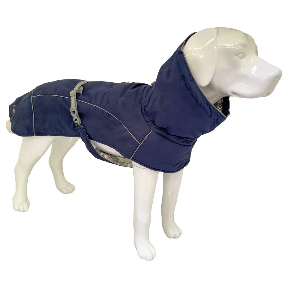 Crosses Hiking Coat for Dogs, Waterproof for Dogs, Padded Winter Coat, Thermoregulating Lining, K2, Blue, Size 90 cm - 384g