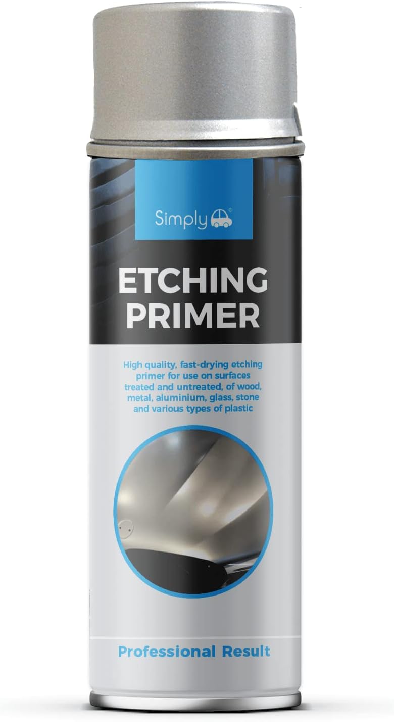 Simply SP-024 Grey Etching Primer Spray 500ml Fast Drying Multi-Surface Cars