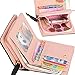 Nawoshow Women Cute Cat Wallet Coin Purse Bifold Wallet Clutch Bag (Black)