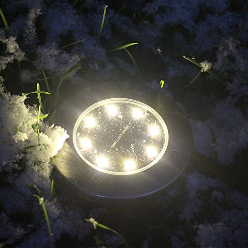 QuHeDi Solar Power LED Lights Outdoor, Solar LED Lamp Ground Lights Waterproof Landscape Lights for Walkway Garden Fence Lamp Outdoor Post Inch Hanging Lights
