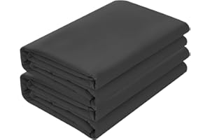 Basic Choice 2-Pack Flat Sheets, Breathable Series Bed Top Sheet, Wrinkle, Fade Resistant, Standard 100 by Oeko-Tex - King/Cal-King, Black