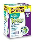 Pampers Kandoo Flushable Toilet Wipes Sensitive Hypoallergenic 400 Wipes Refill Unscented