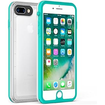 Fansteck iPhone 8 Plus iPhone 7 Plus Waterproof Case, Ultra Slim Durable Waterproof IP68 / High Sensitive Touch Screen Touch ID Waterproof Case 5.5 inch (Mint Green)