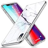 ESR Mimic Tempered Glass Case for iPhone Xs Max，9H Tempered Glass Back Cover [Mimics The Glass Back of iPhone] + Soft Silicone Bumper [Shock Absorption] for iPhone 6.5 inch(White Sierra)