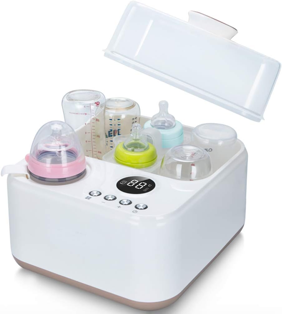 24 Hours Intelligent Constant Temperature Baby Bottle Warmer, Sterilizer Steam Sterilizer with Accurate Temperature Control, Large-Capacity Multi-Function Bottle Warm Milk