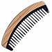 Breezelike Hair Comb - Wide Tooth Wooden Detangling Comb for Curly Hair - No Static Sandalwood Buffalo Horn Comb for Men and Women