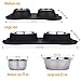 Large Dog Bowl, JISIMI Two 2 x 51 Ounce Stainless Steel Dog Bowls Pet Bowl Feeding Station with Anti-Spill Non-Skid Bone Shape Silicone Mat for Medium to Large Dogs
