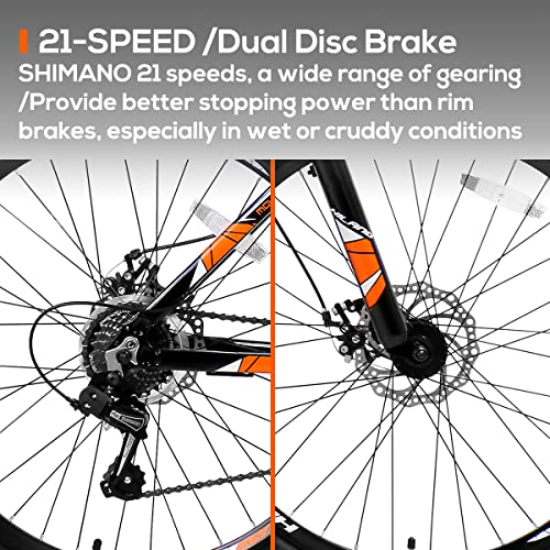 Hiland 26 Inch Mountain Bike Aluminum MTB Bicycle with 17 Inch Frame