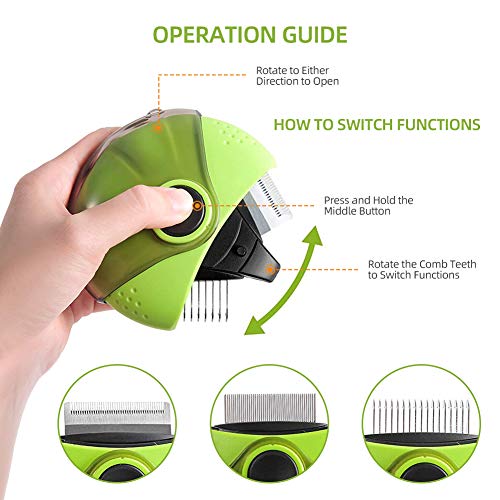 Bestcool-Flohkamm-Lusekamm-Staubkamm-fr-Katzen-Hunde-3-in-1-Hundekamm-Comb-Hundesalon-Kmme-Fellpflege-Haustier-Brste-HundebRste-Professionelle-Katzen-und-Hunde-Brsten-Pflege-Kamm