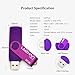 leizhan Micro USB Flash Drive 32GB OTG Memory Stick Thumb Drive Gift Compatible for Android Smart Phone, Jump Drive Pendrive for PCs (Purple)