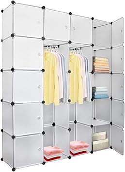 Hengda 20 Würfel DIY Regalsystem Kleiderschrank Offen Kunststoff