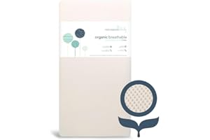 Naturepedic Organic Crib Mattress - 2-Stage Lightweight Infant & Toddler Mattress with Protector Pad - Waterproof, Breathable & Non-Toxic for Baby and Toddler Bed