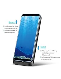 FIDEA   Carcasa para Samsung Galaxy S8 Plus (batería externa recargable, 5000 mAh, batería externa recargable), color dorado