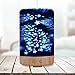 POLENNON Glass Humidifier 100ml Aromatherapy Essential Oil Diffuser Electric with 7 Color Changing Starry LED Night Light