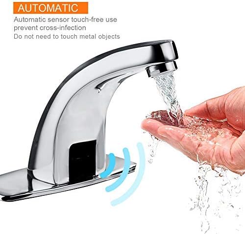 Automatic Touchless Bathroom Faucet Hands-Free Motion Sensor Vessel Sink Tap Single Handle Hot Cold Mixer Easy Installation No Battery Required - Image 3