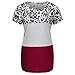 Moilant T Shirt for Womens Leopard Striped Top Short Sleeve Tunics Shirts Loose Blouses Redthumb 3