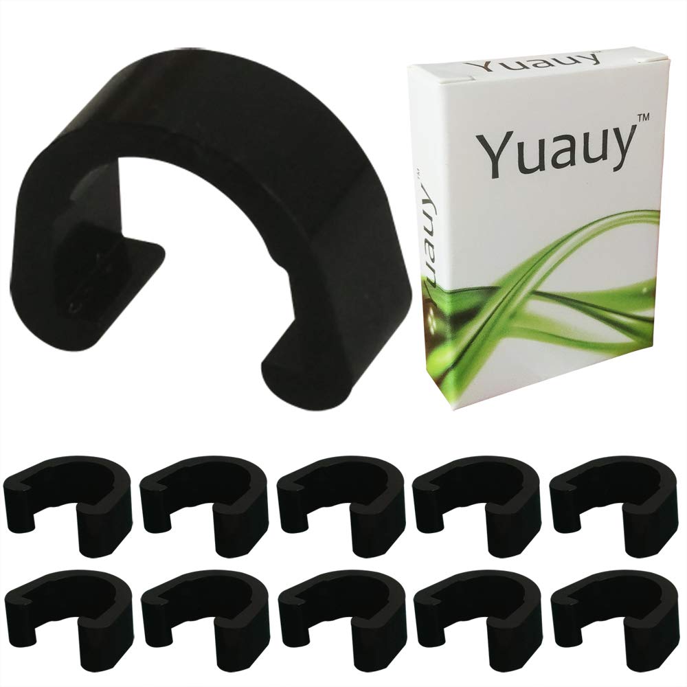 Yuauy 10 PCs Black Metal C-Clips Clamps U-Clips Buckle MTB BMX Mountain Bike Bicycles Brake Cable derailleur Shifter Cable Guides Gear Cable Housing Hose
