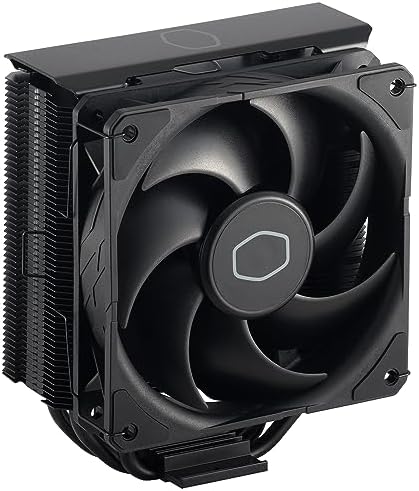 Hyper 212 Black CPU-Luftkühler – Aluminium-Finish, 4 kompakte kontinuierliche Direktkontakt-Heatpipes, SickleFlow 120 Edge-Lüfter, LGA1700- und AM5-Halterungen – Schwarz