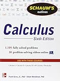 Schaum's Outline of Calculus, 6th Edition: 1,105 Solved Problems + 30 Videos (Schaum's Outlines)
