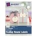 Avery Pearlized Scallop Round Labels, 2.5-Inch Diameter, Pack of 27 (80508)