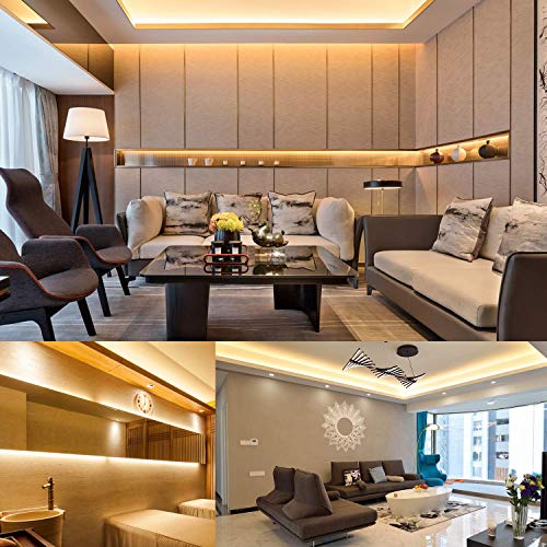 JUNWEN Rope Lights Outdoor Warm White LED Lights Rope 432LEDs 40ft/12m