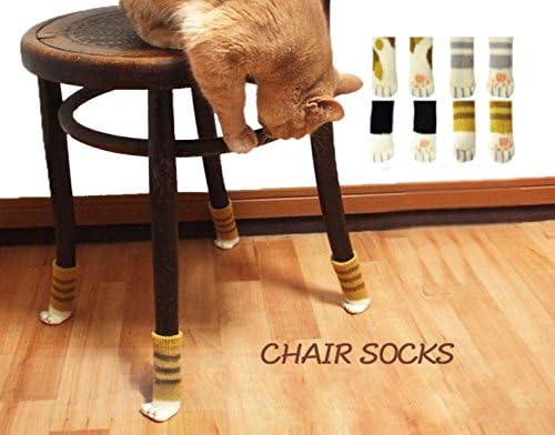 RYS Chair Leg Floor Protector to Avoid Furniture Scratches and Noise, 16 Pcs(4 Sets for 4 Chairs)