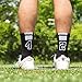 Custom Team Number Crew Socks | Athletic Socks by ChalkTalkSPORTS | Black | Choose Your Number