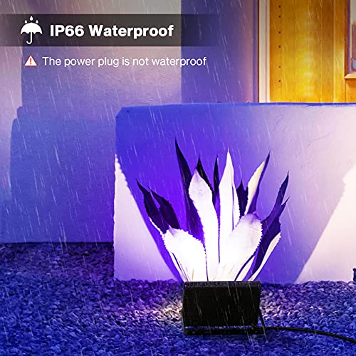 Olafus 50W LED RGBCW Flood Light, 500W Equivalent Bluetooth Flood Light