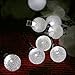 LALAPAO Globe String Lights 2 Pack Solar Powered Outdoor Lights 30 LED 19.7ft Crystal Ball Fairy String Light for Christmas Xmas Tree Garden Path Patio Home Lawn Holiday Wedding Decor Party (White)