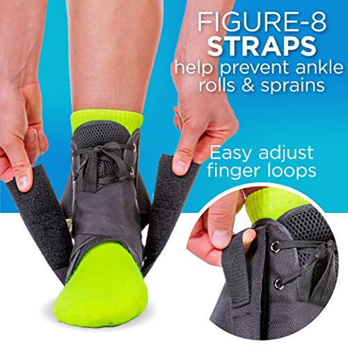 BraceAbility Volleyball Ankle Brace Best Figure 8 Sprained, Rolled or