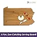Totally Bamboo 20-7981PA Pennsylvania State Shaped Bamboo Serving and Cutting Board