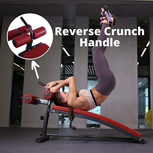 FF Finer Form Sit Up Bench with Reverse Crunch Handle for Ab Bench