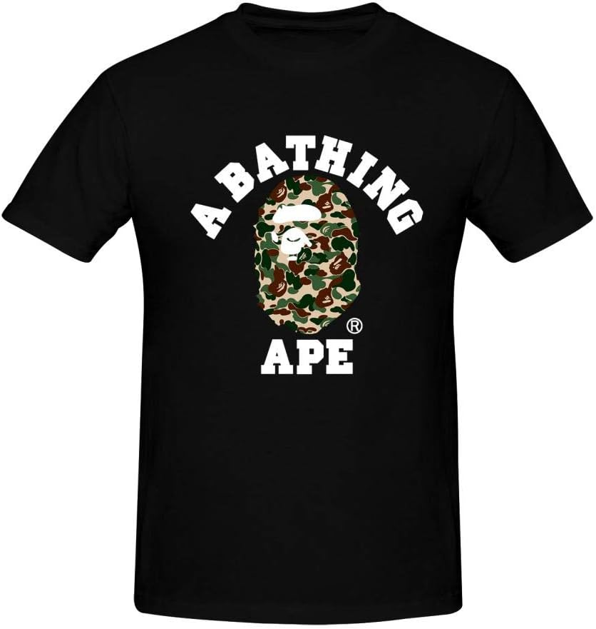 A Bathing Ape Fashion,Custom Men's Short Ssleeves Black