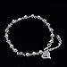 Bestjybt Plum Flower Silver Plated Ankle Bracelet Barefoot Sandal Beach Foot Jewelry