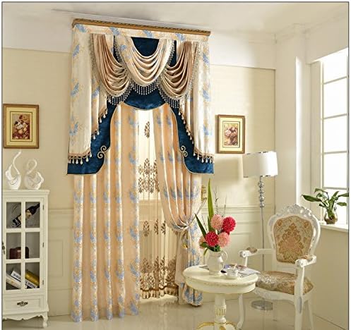 AIRDODO European Decorative Style 70" By 84" L Grommet Top Curtain (One Panel)(No Valance)