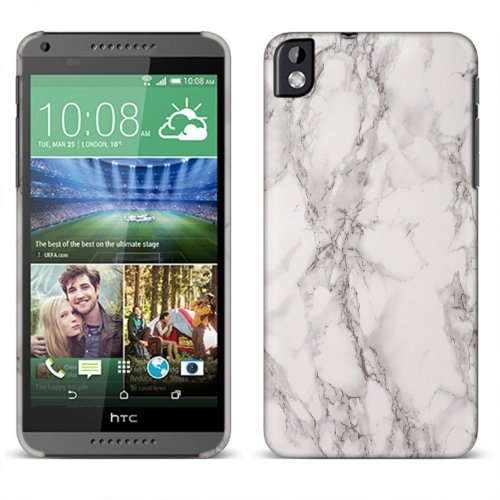 HTC Desire 816 Case, Fincibo (TM) Back Cover Hard Plastic Protector, Cream Stone Marble