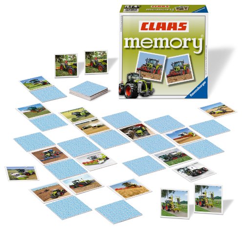 Ravensburger 22171 - Claas memory, der Spieleklassiker für alle Landmaschinen Fans, Merkspiel für 2-8 Spieler ab 4…