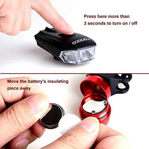 Bike Light,400 lumens LED Bicycle Front Light, USB Rechargeable Safety Lights for Outdoors, Cycling Headlight and Rear Light Both Included