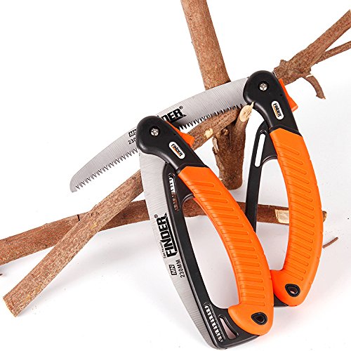 Heavy Duty Professional Folding Pruning Saw with 9-inch Curved Blade, Best Folding Hand Saw for Pruning Trees, Trimming Branches, Camping, Clearing Forest Trails. - Thumbnail 7