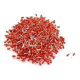 uxcell Red PVC Sleeve Insulating Pin Terminals Connector for 19 AWG 1000 Pcs