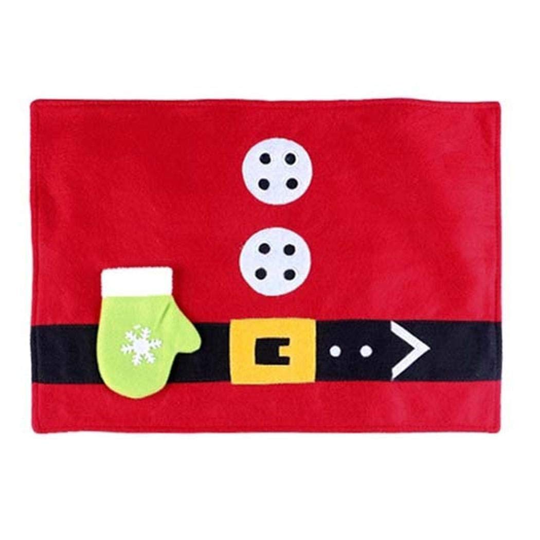 Acecor Festival Cartoon Cute Merry Christmas Table Mats Decoration Gift Place Mats