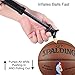 RAVPump Dual Action Ball Pump with Needle and Sports Air Ball Pump with Stainless Steel Whistle for Basketball, Volleyball, Soccer, Football and Other Inflatable Sports Balls (1 Pack)