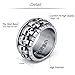 EVBEA Mens Skull Band Big Cool Biker Skull Face Motorcycle University Rings(13)