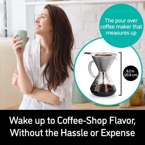 Coffee Gator Pour Over Coffee Maker 27 oz Paperless, Portable, Drip